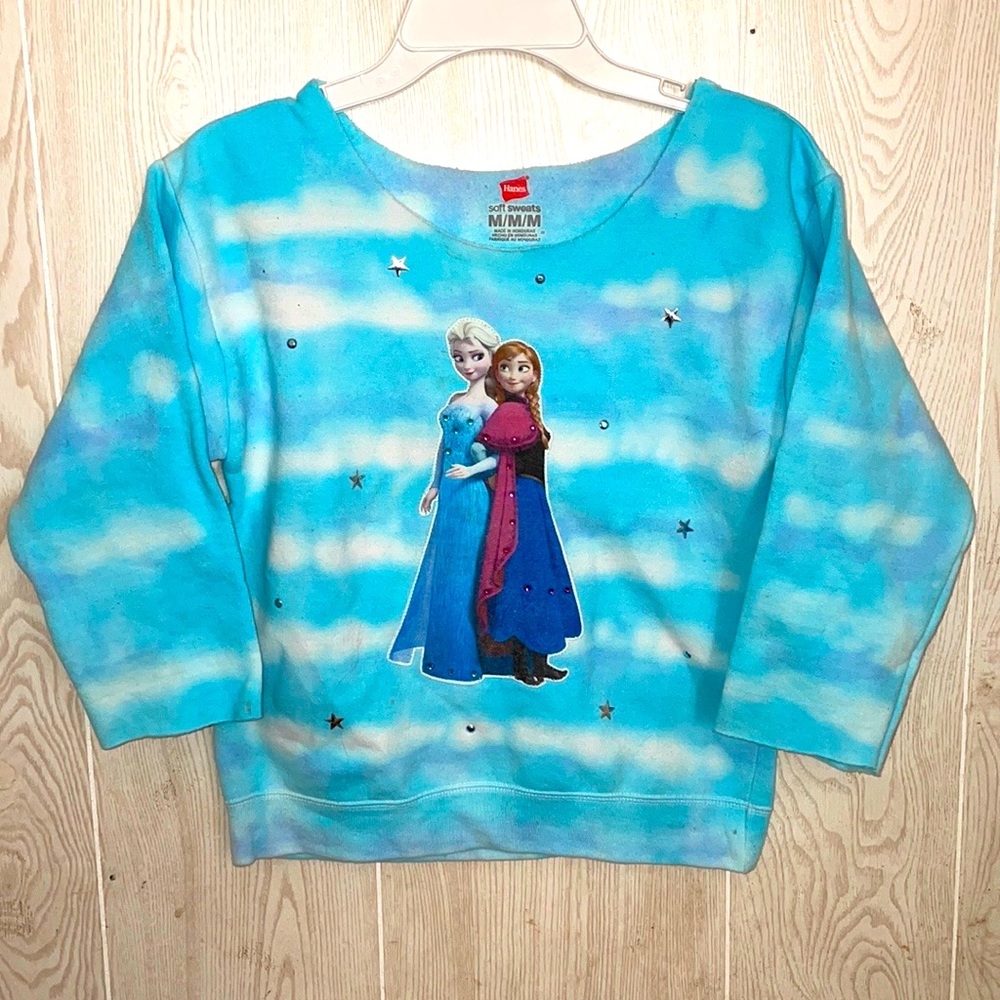 Cute frozen sweatshirt size M girls in great condition wore 1x